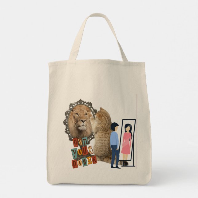 Trans Rights are Human Rights, Own Your Power Tote Bag (Back)