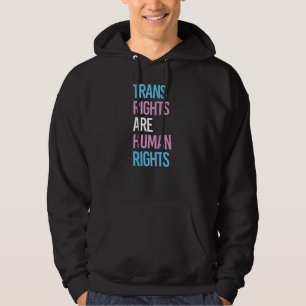 Trans rights are human rights - trans colours hoodie