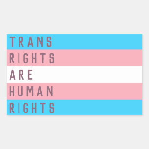 Trans Rights Are Human Rights Transgender Flag Sticker