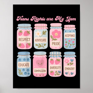 Trans Rights Are My Jam Subtle Transgender Pride M Poster
