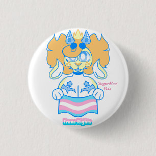 Trans Rights Badge 1 Inch Round Button