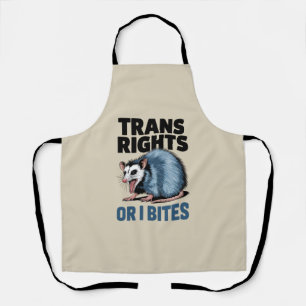 Trans Rights Or I Bites Gay Funny Lgbtq Pride  Apron