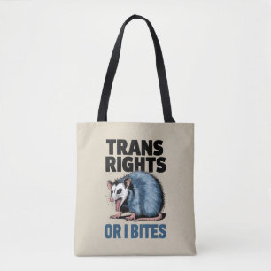 Trans Rights Or I Bites Gay Funny Lgbtq Pride  Tote Bag