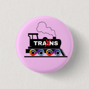 Trans Train 1 Inch Round Button