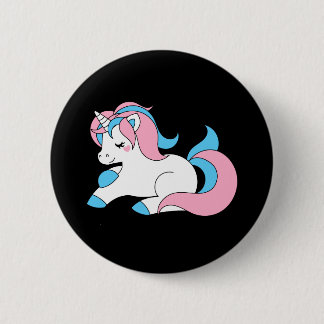 Trans unicorn 2 inch round button
