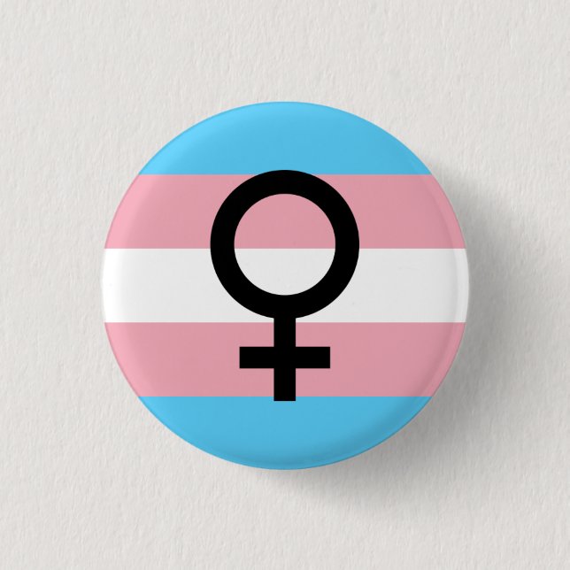 Trans Woman Pride 1 Inch Round Button (Front)
