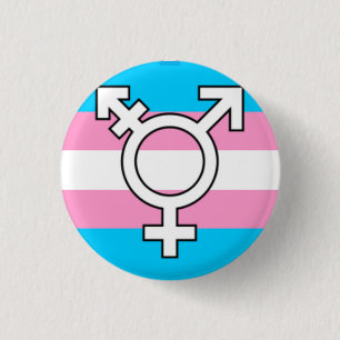Trans Woman "T-Girl" Pride 1 Inch Round Button