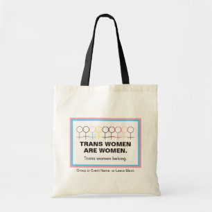 Trans Women Are Women Woman Symbol Stick Figure Tote Bag