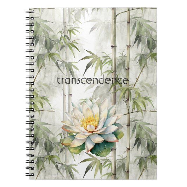 Transcendence Lotus Bamboo Serenity Buddhism Notebook (Front)