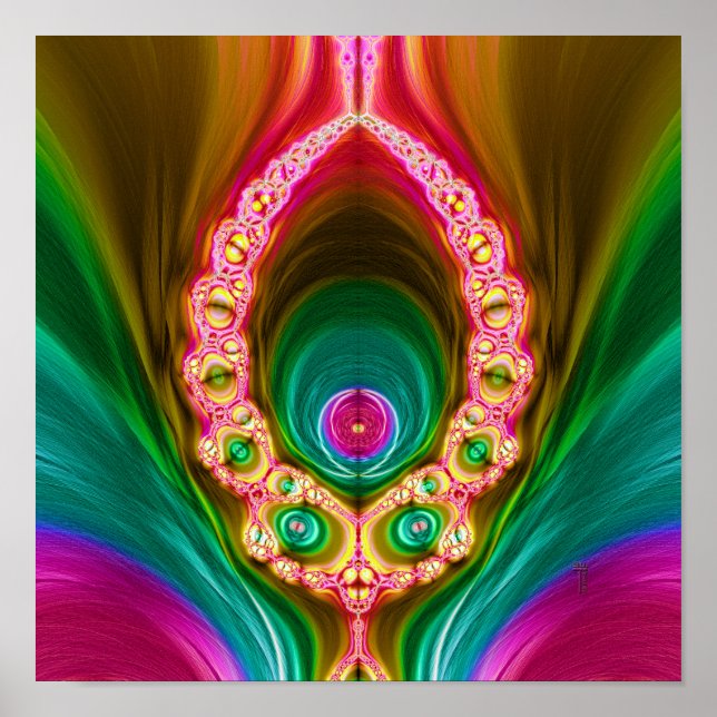 Transcendent Alien V3 (12" x 12") Art Print Poster (Front)