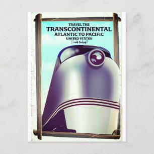 Transcontinental Railroad USA. Postcard