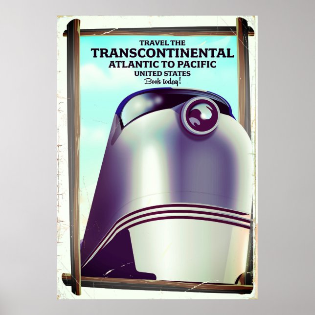 Transcontinental Railroad USA. Poster (Front)