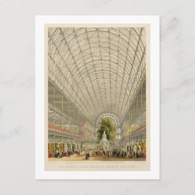 Transept of the Crystal Palace, pub. by Day and So Postcard (Front)