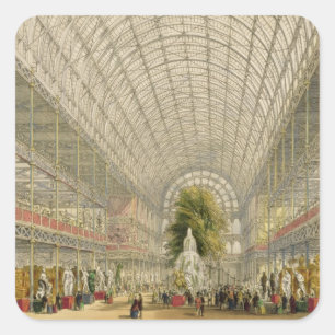 Transept of the Crystal Palace, pub. by Day and So Square Sticker