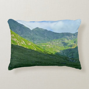 Transfagarasan Alpine View – Romania Mountain Art Accent Pillow