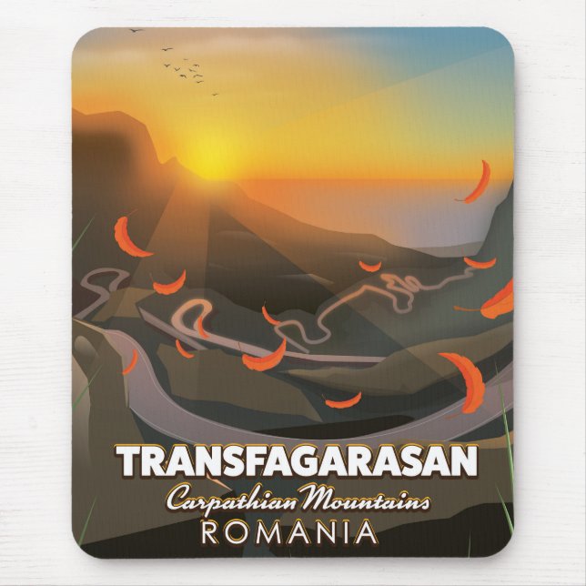 Transfagarasan,Carpathian Mountains, Romania Road Mouse Pad (Front)