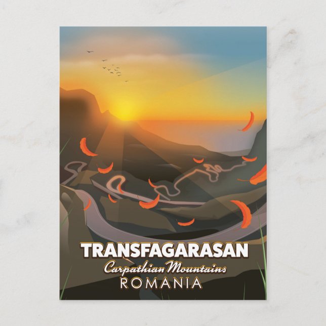 Transfagarasan,Carpathian Mountains, Romania Road Postcard (Front)