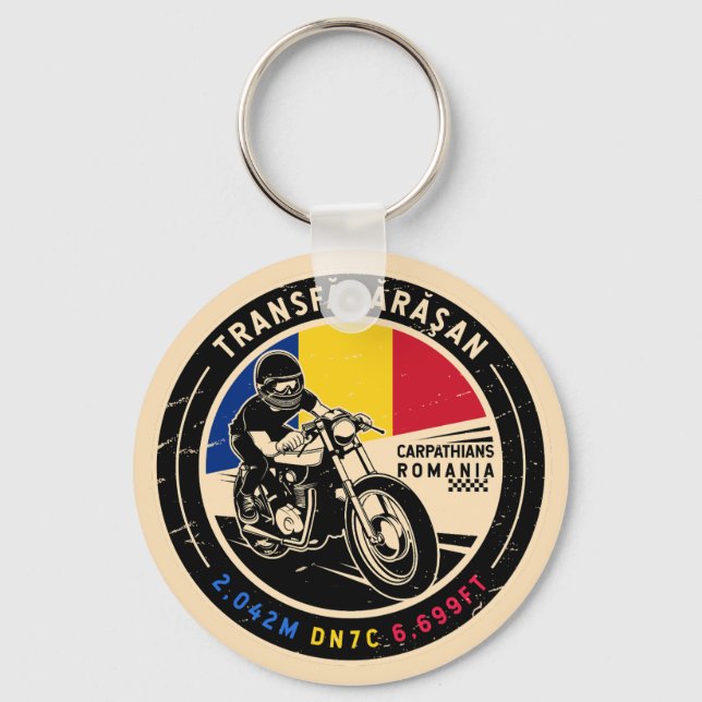 Transfagarasan | Romania | Motorcycle Keychain (Front)