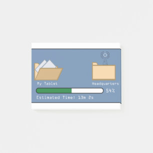Transferring files from one folder to another post-it notes