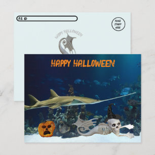 Transfert postal - Sous la carte postale Halloween