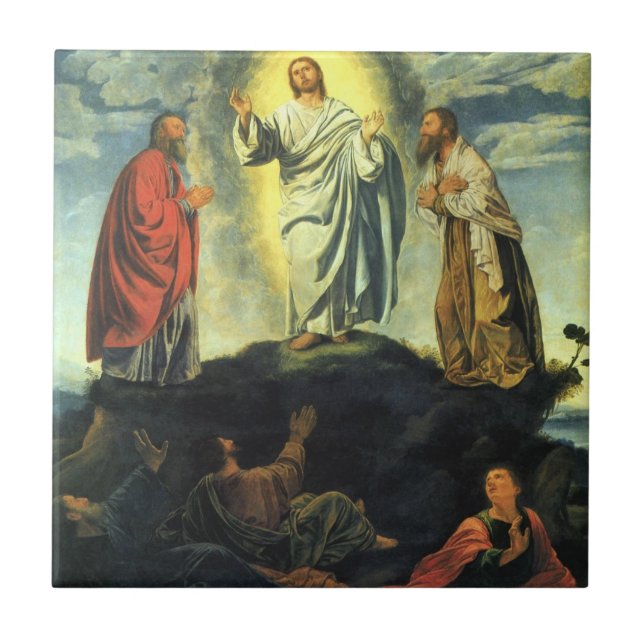 Transfiguration by Giovanni Girolamo Savoldo Tile (Front)