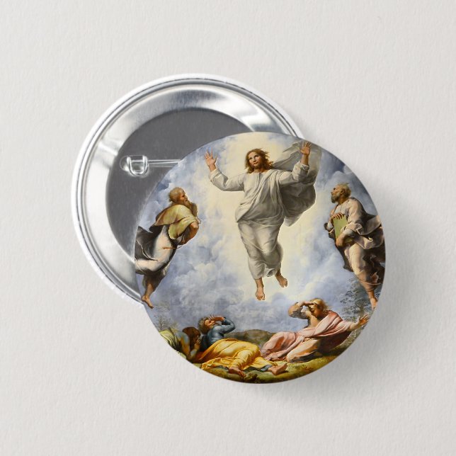 Transfiguration of Christ - Raphaello Sanzio 1520 2 Inch Round Button (Front & Back)