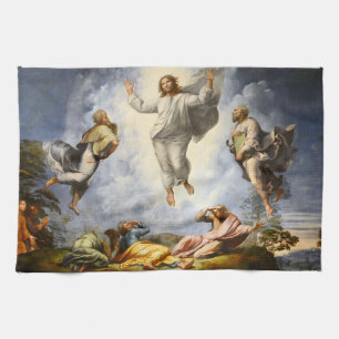 Transfiguration of Christ - Raphaello Sanzio 1520 Kitchen Towel