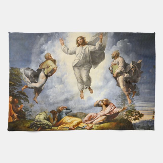 Transfiguration of Christ - Raphaello Sanzio 1520 Kitchen Towel (Horizontal)