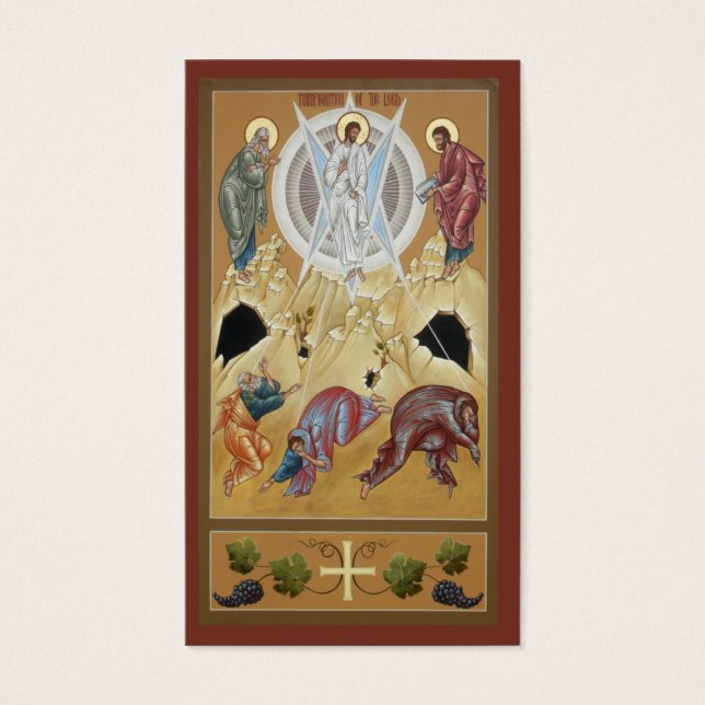 Transfiguration of the Lord Mini-Prayer Card (Front)
