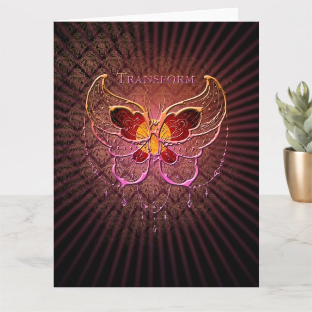Transform Butterfly Moth - Greeting Card (Small Plant)