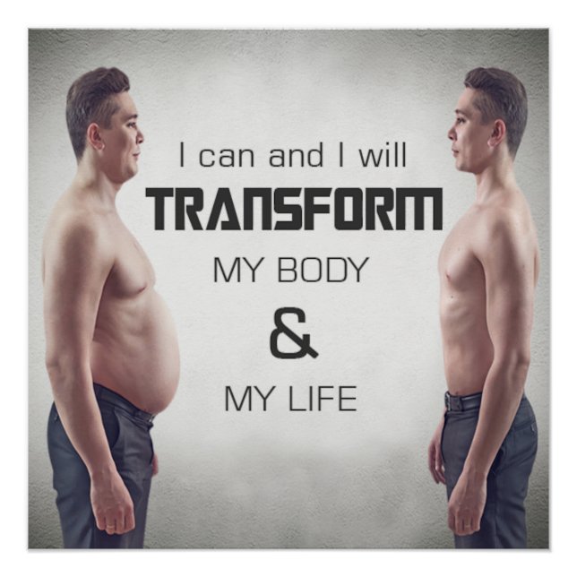 Transform My Body Motivational Poster (Front)