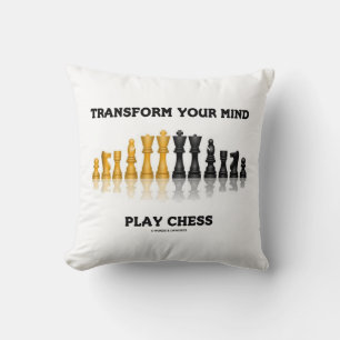 Transform Your Mind Play Chess Geek Advice Throw Pillow