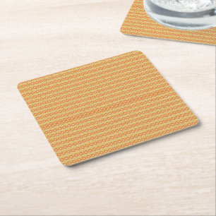Transform Your Space Stunning Orange and Yellow  Square Paper Coaster