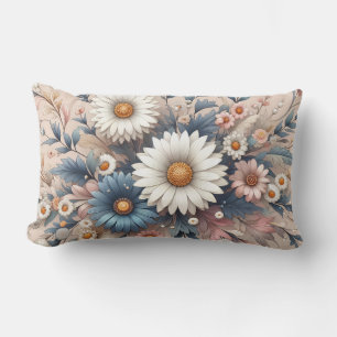 Transform Your Space with Elegant Daisy Floral Lumbar Pillow