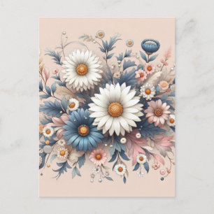 Transform Your Space with Elegant Daisy Floral Postcard