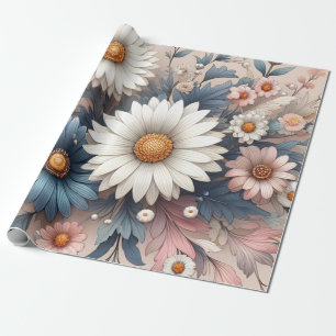 Transform Your Space with Elegant Daisy Floral Wrapping Paper