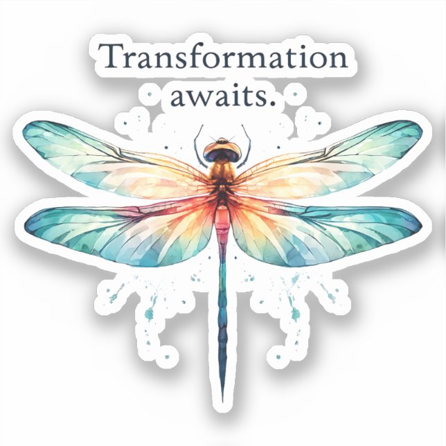 Transformation Awaits - Artistic Dragonfly (Front)