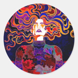Transformation classic round sticker