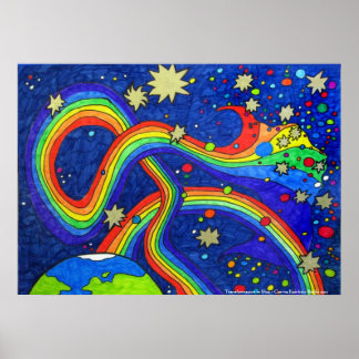 Transformation en affiche bleue