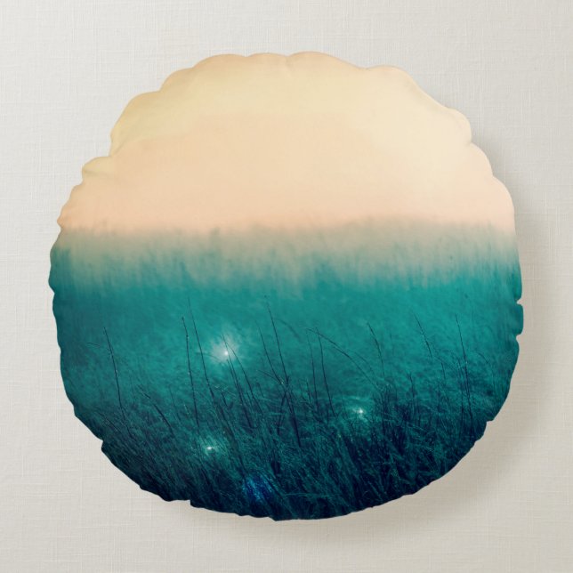 Transformation grunge texture sun round pillow (Front)