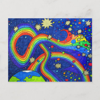 Transformation in Blue Postcard