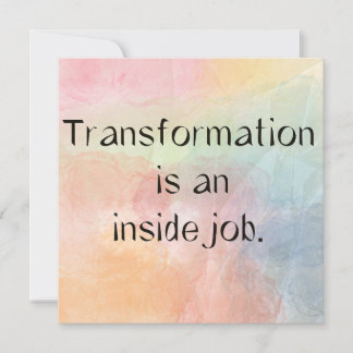 Transformation Quote Watercolor Art Card