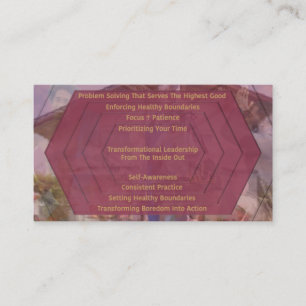 Transformational Leadership Qualities (w/QR code) Business Card