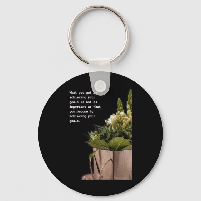 Transformative Journey Inspirational Quote Art  Keychain (Front)