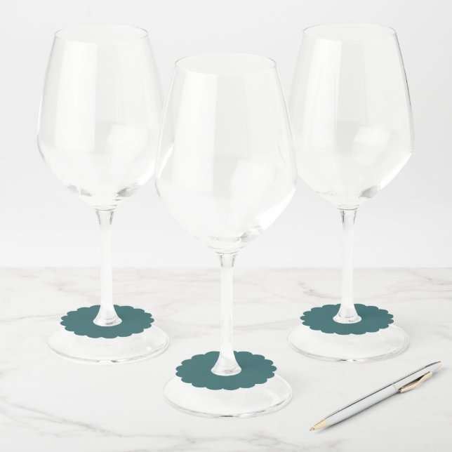 Transformative Teal  Wine Glass Tag (Set)