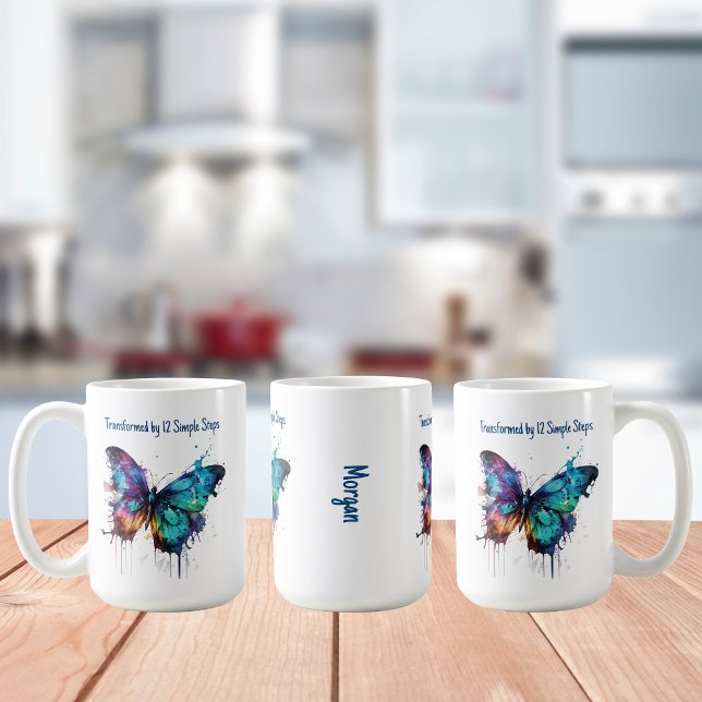 Transformed by 12 Simple Steps - Custom Name Coffee Mug (Creator Uploaded)