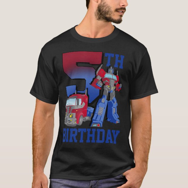 Transformers Optimus Prime 5Th Birthday Gradient F T-Shirt (Front)