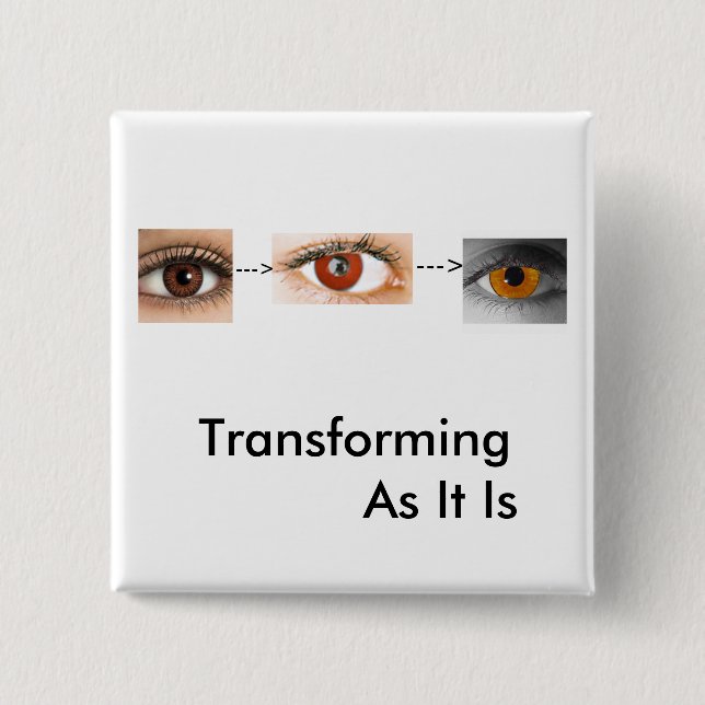Transforming 2 Inch Square Button (Front)