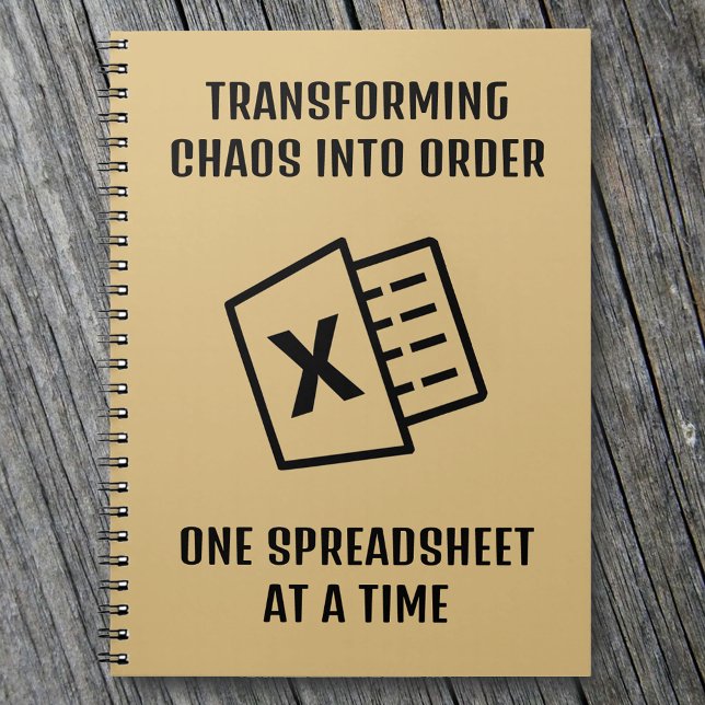 Transforming Chaos into Order Funny Quote Notebook (Creator Uploaded)