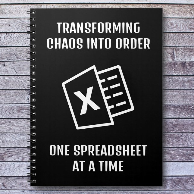 Transforming Chaos into Order Funny Quote Notebook (Creator Uploaded)